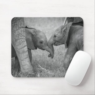 Tapis De Souris Animaux de bébés cutest Salutation des éléphants