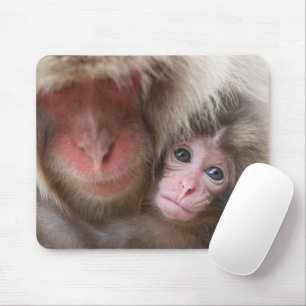Tapis De Souris Animaux de bébés cutest   Singe des neiges