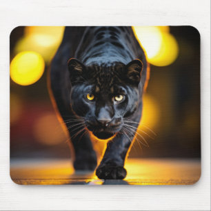 Tapis De Souris Animaux de la faune panthère dans la rue