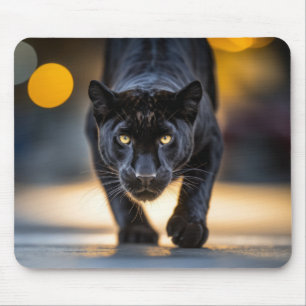 Tapis De Souris Animaux de la faune panthère dans la rue