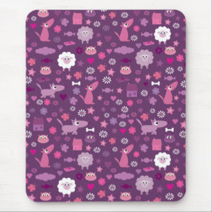 Tapis De Souris Animaux et substance mignons pour le pourpre