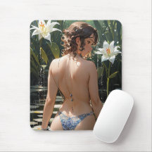 Anime belle fille Souris Pad