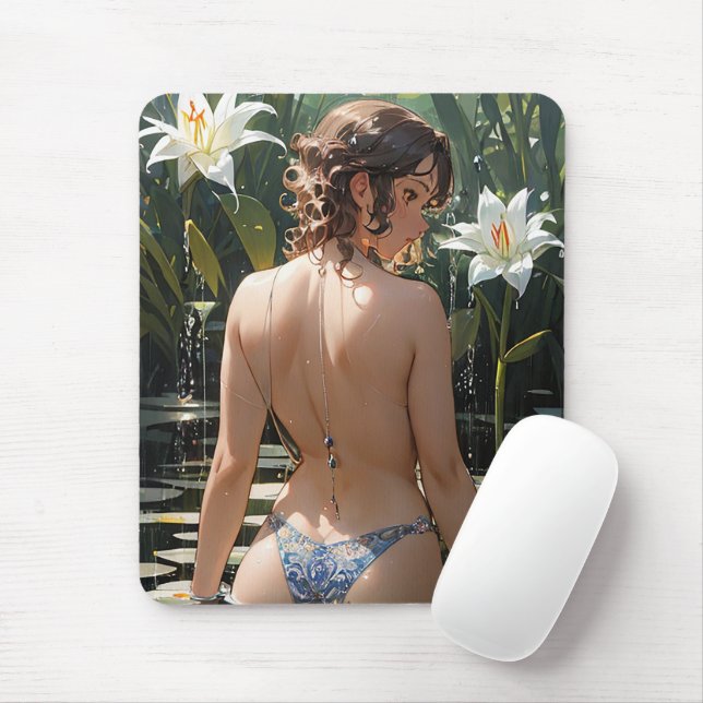 Tapis De Souris Anime belle fille Souris Pad (Avec souris)