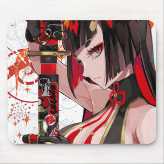 Tapis De Souris Anime fille Samurai