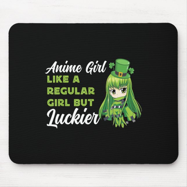 Tapis De Souris Anime Girl Comme Une Fille Régulière Mais Luckier  (Devant)
