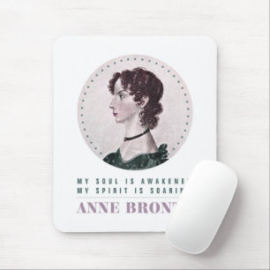 Tapis De Souris Anne Bronte Portrait et Citation Mon âme est éveil