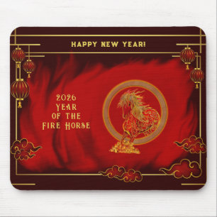 Tapis De Souris Année du Cheval de Feu , Bonne Année Lunaire