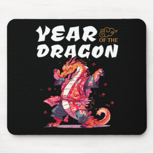 Tapis De Souris Année du Dragon Drôles de Dragons Signe du zodiaqu