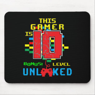 Tapis De Souris Anniversaire Chemise Vidéo Jeu Déverrouillé Niveau