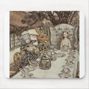 Tapis De Souris Anniversaire d'Alice Fête d'anniversaire du Lapin 