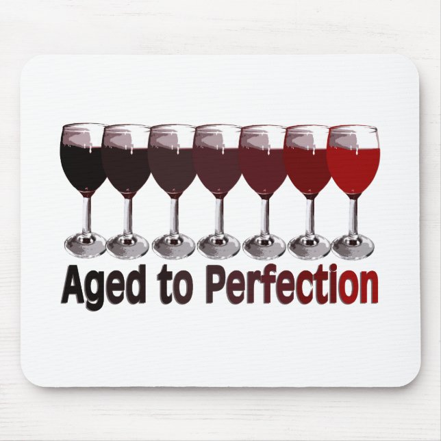 Tapis De Souris Anniversaire du vin rouge (Devant)