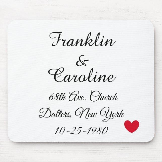 Tapis De Souris Anniversaire élégant (Devant)