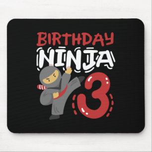 Tapis De Souris Anniversaire Ninja 3 Anniversaire Karaté Enfants 3