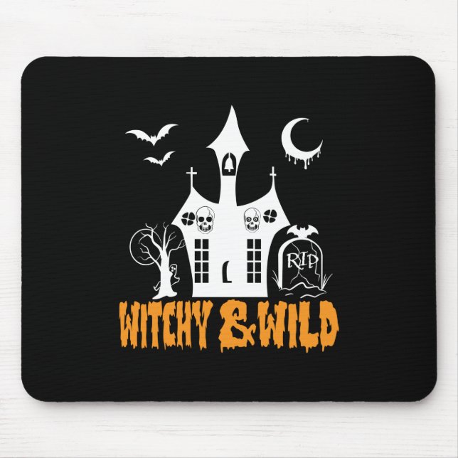 Tapis De Souris Anniversaire Sauvage Et De La Cuisine D'Halloween (Devant)