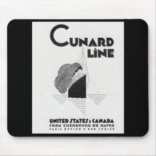 Tapis De Souris Annonce art déco Cunard Line 1920