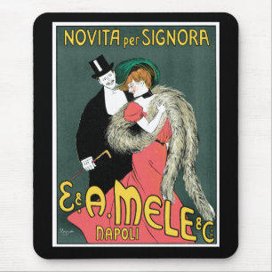 Tapis De Souris Annonce italienne de mode de Nouveau d'art