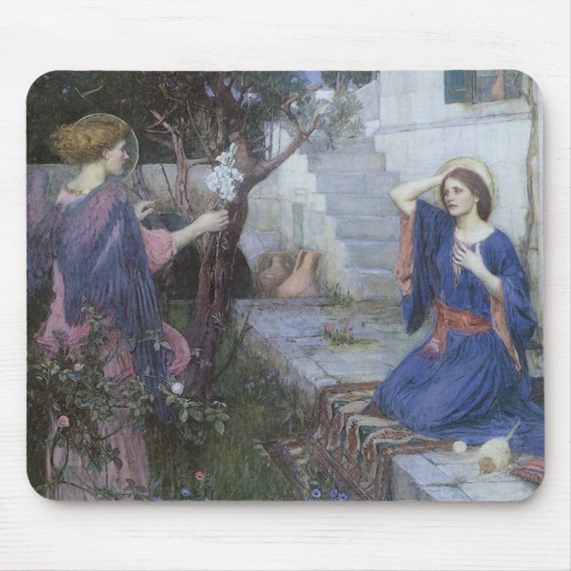 Tapis De Souris Annonciation de John William Waterhouse (Devant)
