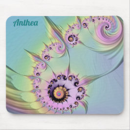 Tapis De Souris ~ ANTHEA ~ Conception fractale 3D Pastel personnal