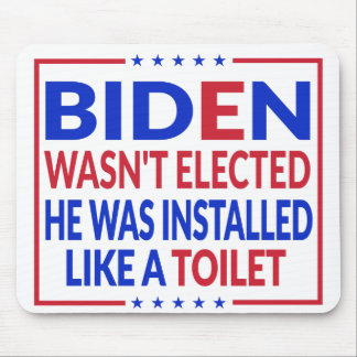 Tapis De Souris Anti Biden, Joe Biden Comme Toilette - Anti Biden