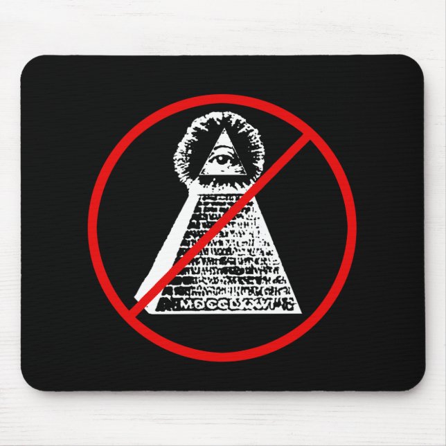 Tapis De Souris Anti Illuminati NWO Mousepad (Devant)