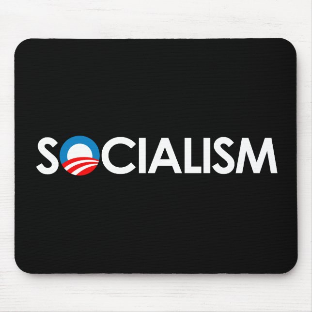 Tapis De Souris Anti-Obama - blanc de socialisme (Devant)