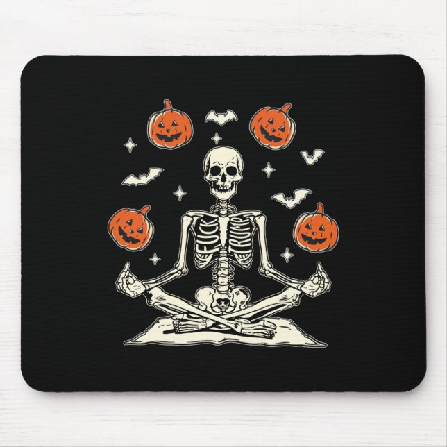 Tapis De Souris Anti Trump Skeleton Halloween Long Sleeve  (Devant)