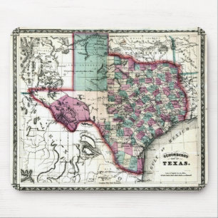 Tapis De Souris Antiquarian Map of Texas by Schönberg & Co.