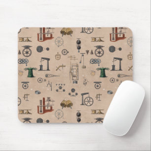Tapis De Souris Antique Ingénierie Mécanique Motif scientifique