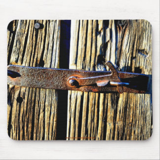 Tapis De Souris Antique Rustique Bois et ferronnerie en métal Phot