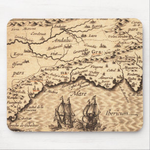 Tapis De Souris Antique vieille carte inspirée (3)