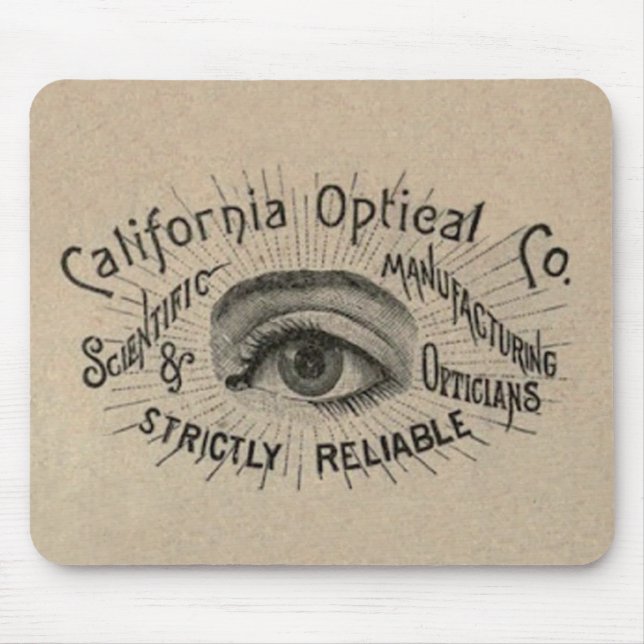 Tapis De Souris Antiquité des yeux Publicité optique (Devant)