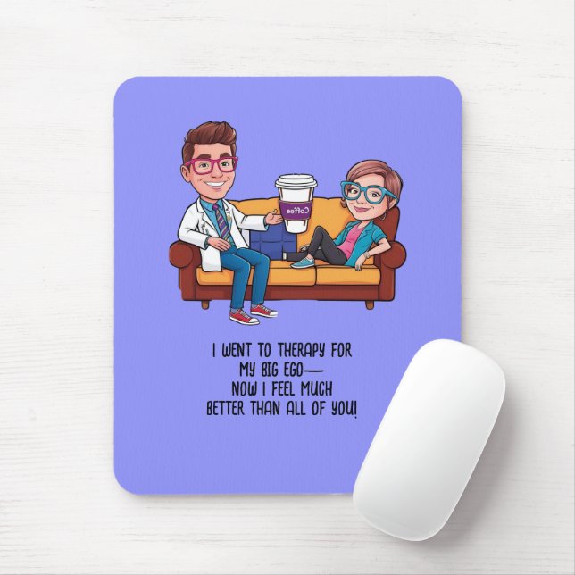 Tapis De Souris ANTISTRESS psychiatrist THERAPIST doctor (Avec souris)