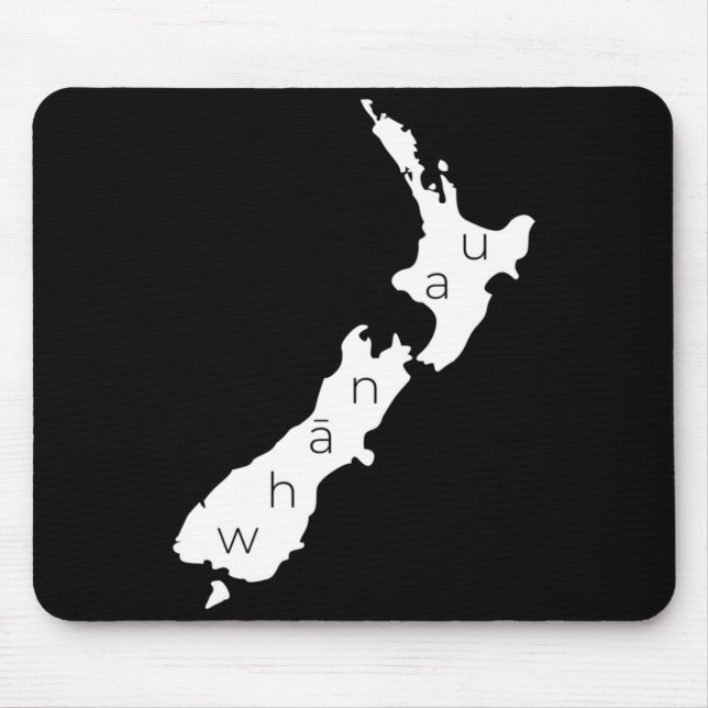 Tapis De Souris Aotearoa New Zealand With Kiwi Whanau Maori  (Devant)