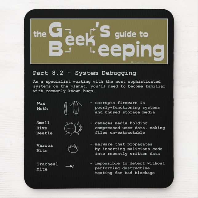 Tapis De Souris Apiculture geek (débogage) - Mousepad (Devant)