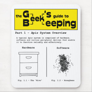 Tapis De Souris Apiculture geek (Vue d'ensemble du système) - Mous