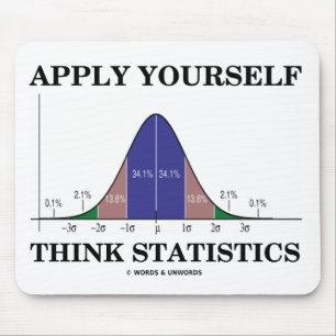 Tapis De Souris Appliquez-vous pensent des statistiques (la courbe