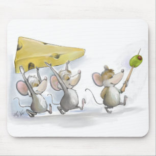 Tapis De Souris Apporter au fromage (avec olives) Mousepad