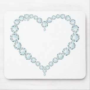 Tapis De Souris Aquamarine Gem Heart