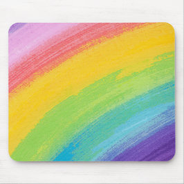 Tapis De Souris Aquarelle acrylique colorée Motif arc-en-ciel |
