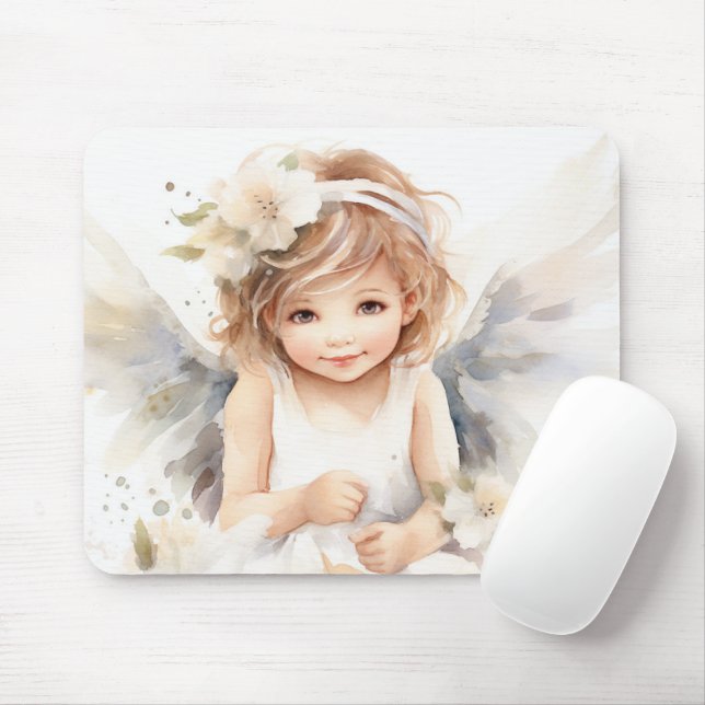 Tapis De Souris Aquarelle Angel Girl (Avec souris)