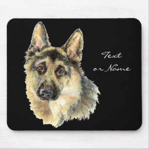 Tapis De Souris Aquarelle berger allemand animal animal de chien a