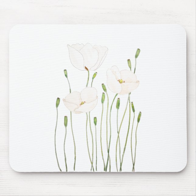 Tapis De Souris aquarelle blanche (Devant)