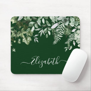 Tapis De Souris Aquarelle Botanique Ivy Sage Ferns Vert