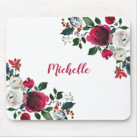 Aquarelle Bourgogne Peony Rose Nom floral