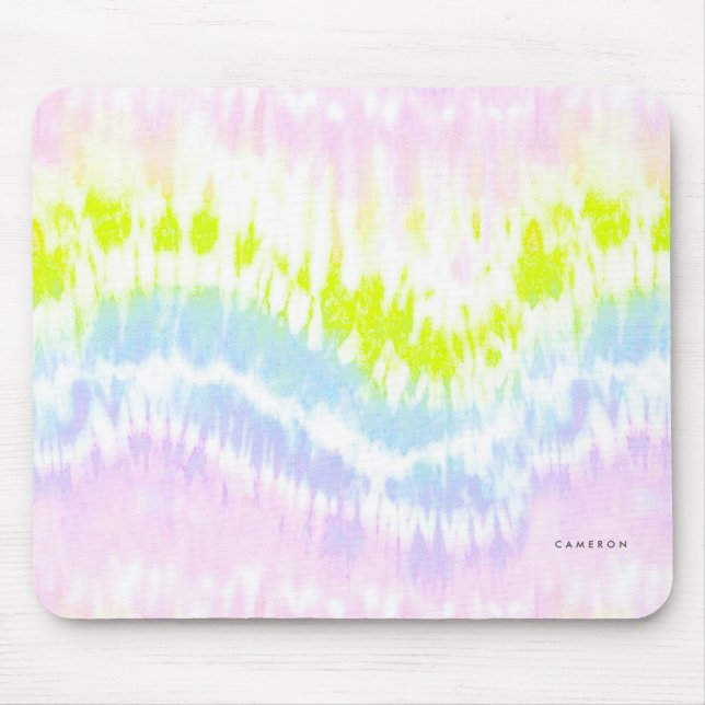 Tapis De Souris Aquarelle claire Pastel Tie Dye Motif (Devant)