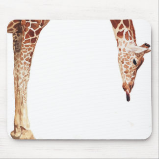 Tapis De Souris Aquarelle d'animal de faune de girafe de "Licker"