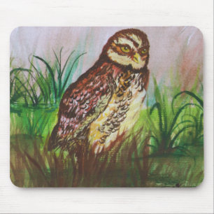 Tapis De Souris Aquarelle de hibou enchanté