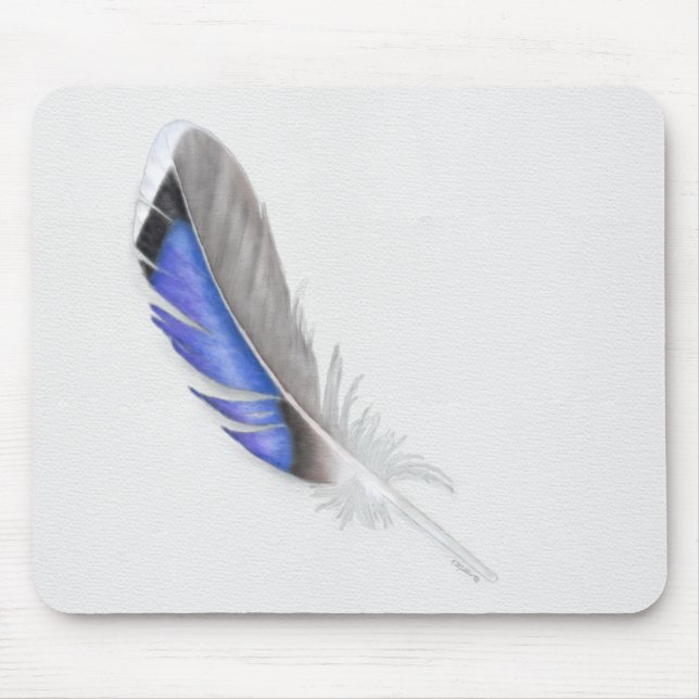 Tapis De Souris Aquarelle de la plume de canard de Mallard (Devant)
