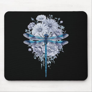 Tapis De Souris Aquarelle de libellules bleues L'art Insecte la Te