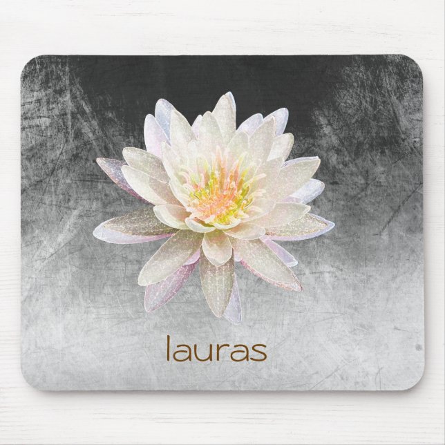 Tapis De Souris Aquarelle de Lotus Fleur Méditation Yoga (Devant)